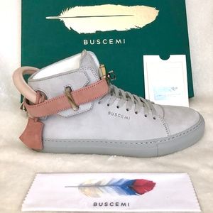 100mm High Top Leather Sneaker